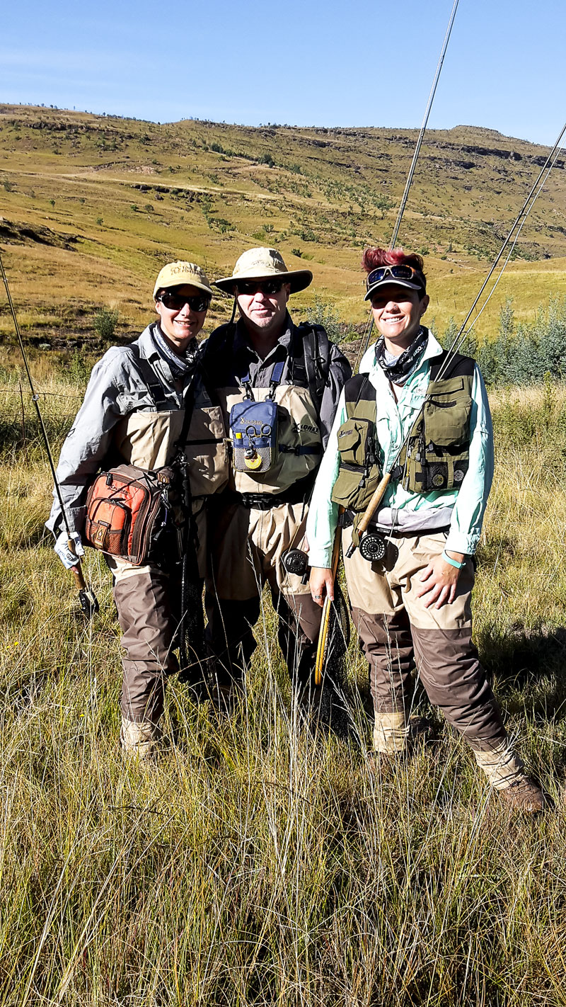 Helga, Richard, and Carmen out for a day on the Maclear River